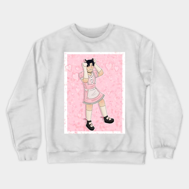 Cat Boy Tim Crewneck Sweatshirt by TheStickPeople